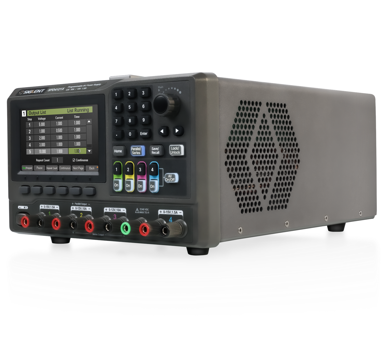 SIGLENT SPD4000X rear panel and remote-control interfaces